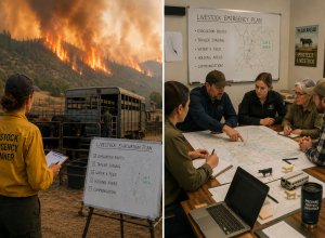 Wildfire season is changing, and emergency planners are finding new ways to protect livestock